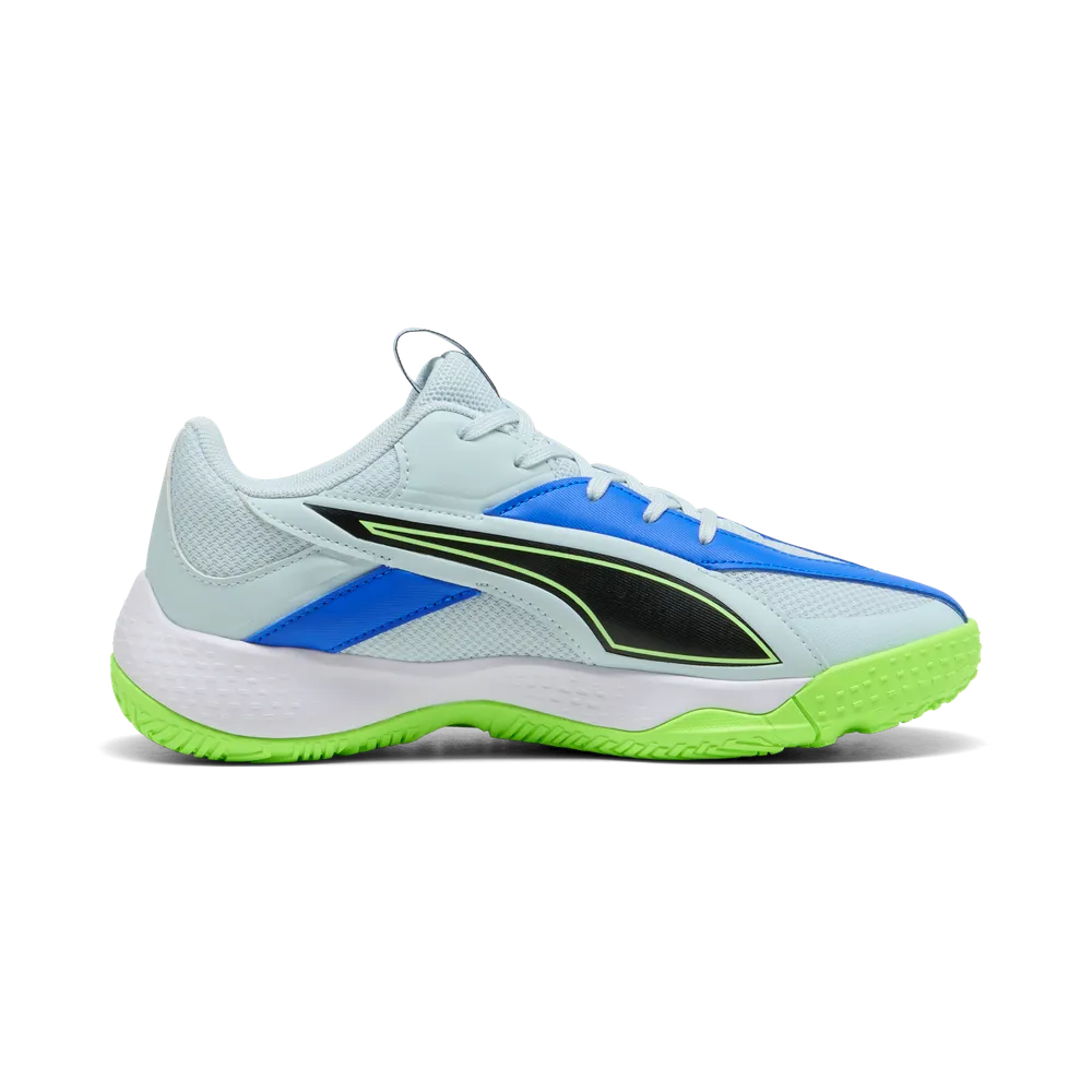 PUMA Accelerate Jr 5 Hallenschuhe Kinder - Aqua/White/Green