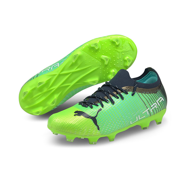 Puma ULTRA 2.3 FG/AG Jr. Fussballschuh - Green Glare Elektro Aqua Spellbound Puma ULTRA 2.3 FG/AG Jr. Fussballschuh - Green Glare Elektro Aqua Spellbound