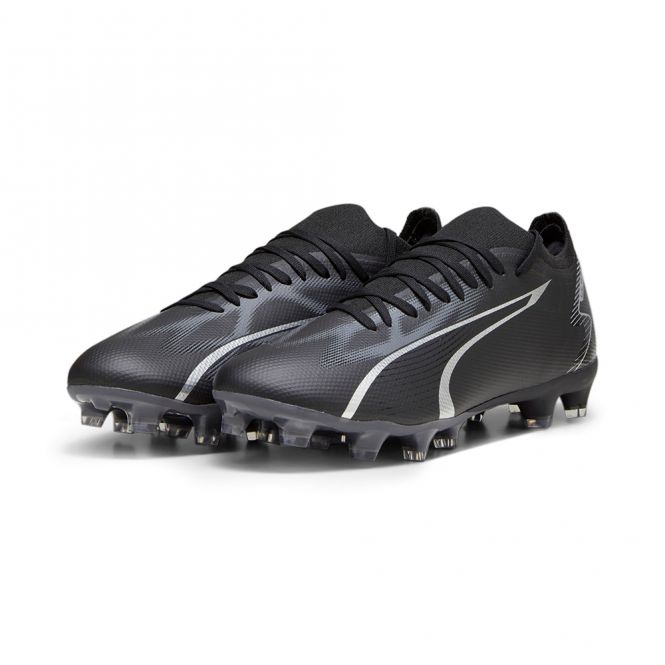 Puma ULTRA MATCH FG/AG Fussballschuh - black silver Puma ULTRA MATCH FG/AG Fussballschuh - black silver
