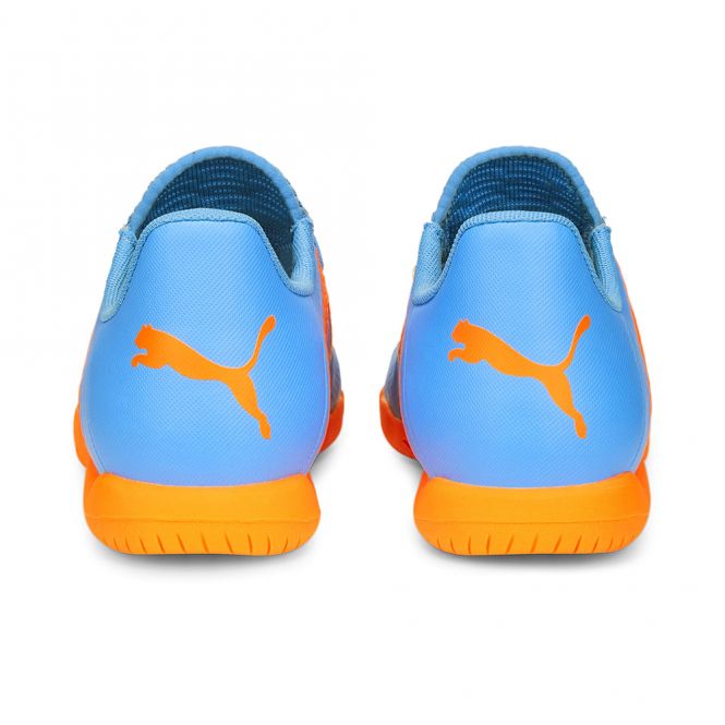 Puma FUTURE PLAY IT JR Hallenschuh - blue glimmer white ultra orange Puma FUTURE PLAY IT JR Hallenschuh - blue glimmer white ultra orange