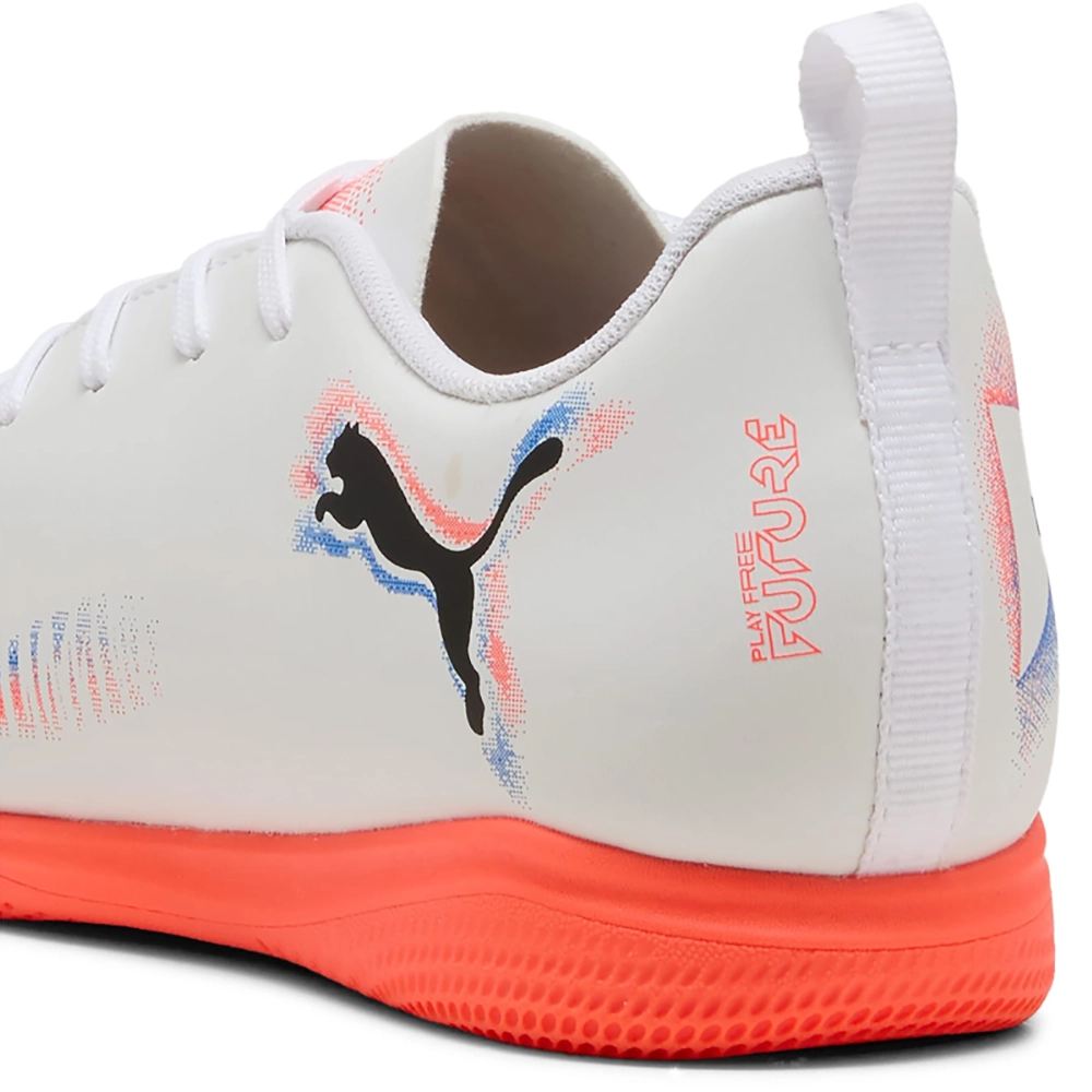Puma FUTURE 8 PLAY IT Jr Hallenfußballschuhe Kinder – White/Black/Glowing Red Puma FUTURE 8 PLAY IT Jr Hallenfußballschuhe Kinder – White/Black/Glowing Red