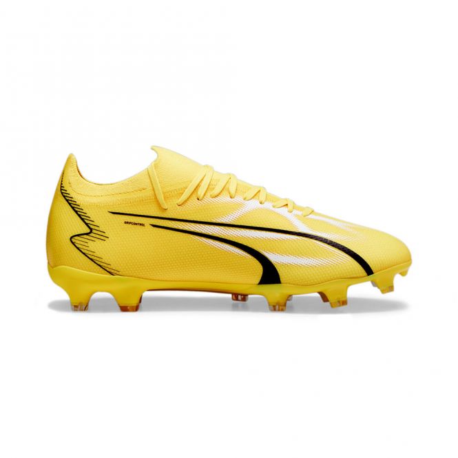 Puma ULTRA MATCH FG/AG Fussballschuh - yellow white black Puma ULTRA MATCH FG/AG Fussballschuh - yellow white black