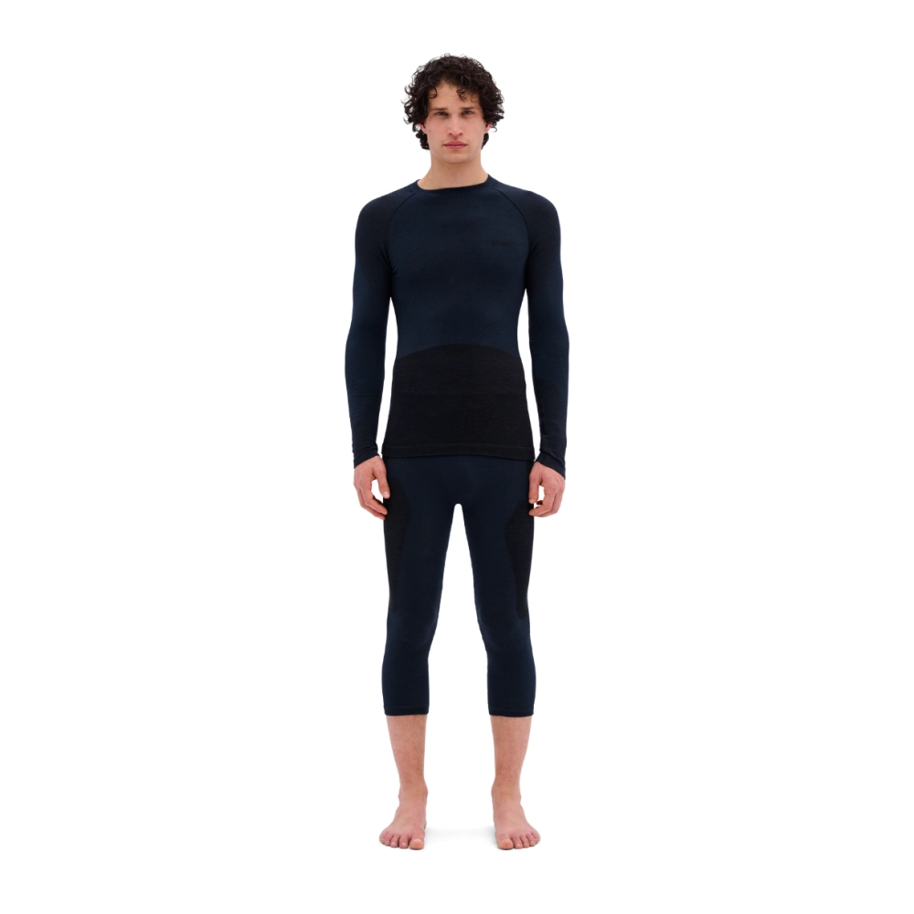 CEP Ski Merino Base Layer Shirt Long Sleeve Herren - black