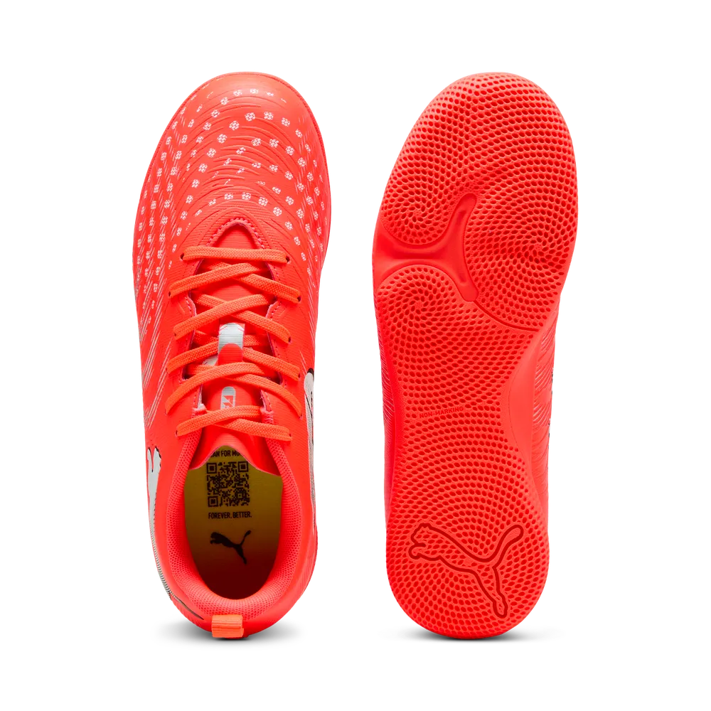 Puma FUTURE 9 PLAY IT Jr Hallenfußballschuhe Kinder – Glowing Red/White/Black/Sliver Puma FUTURE 9 PLAY IT Jr Hallenfußballschuhe Kinder – Glowing Red/White/Black/Sliver