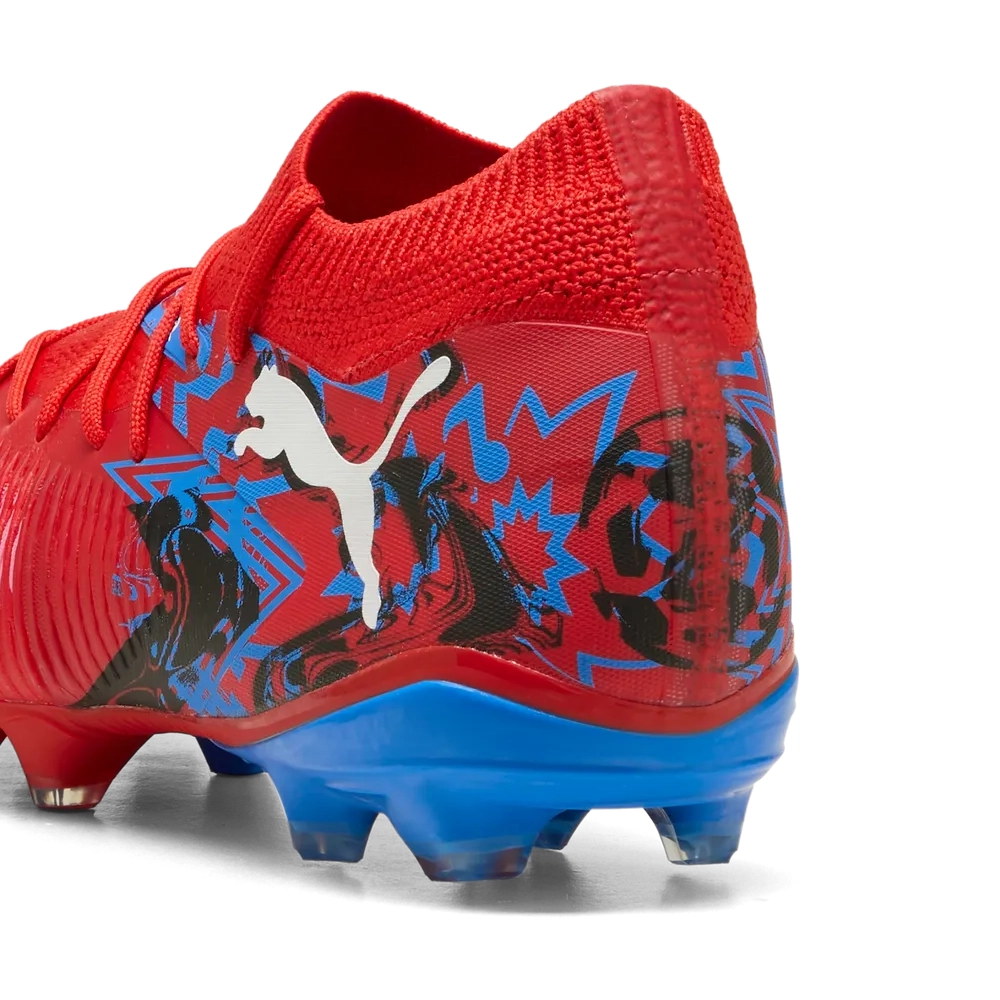 Puma FUTURE 8 MATCH PLAYMAKERS FG/AG Fußballschuhe Unisex – Red/Black/Ultra Blue/Pink