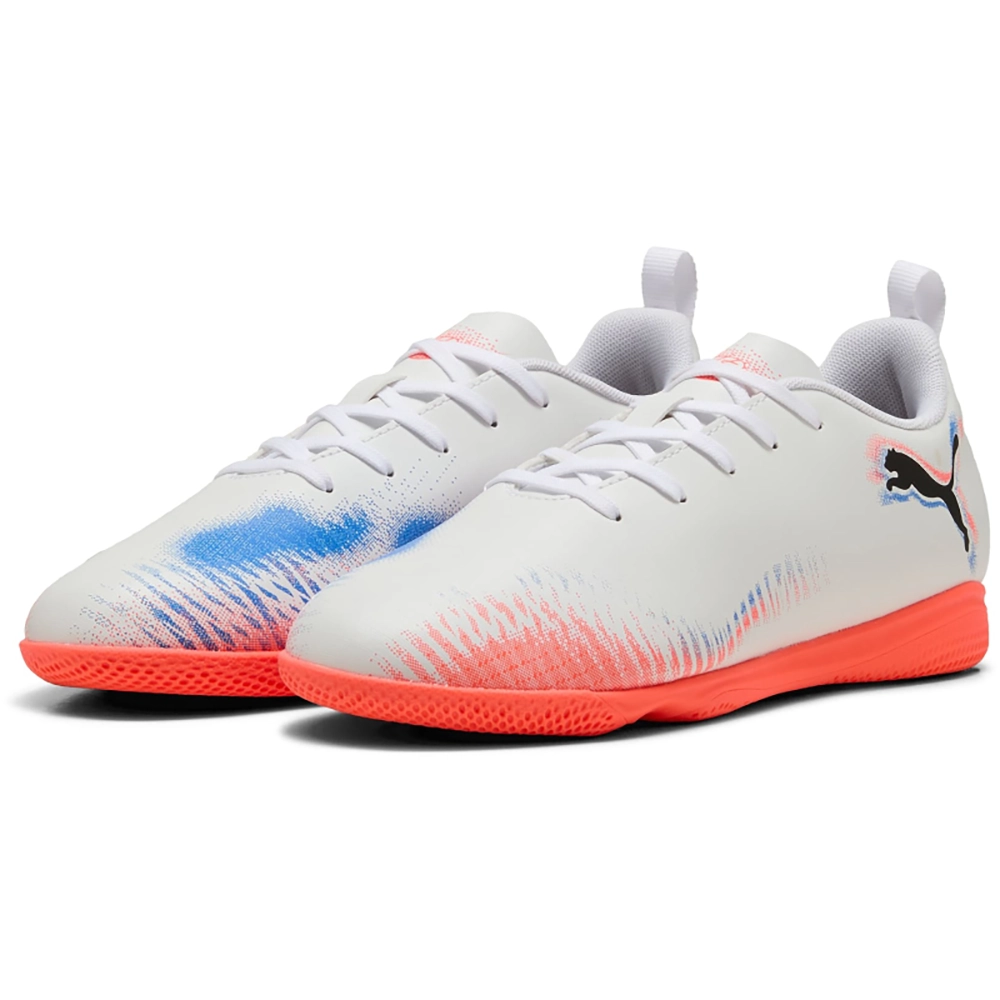 Puma FUTURE 8 PLAY IT Jr Hallenfußballschuhe Kinder – White/Black/Glowing Red Puma FUTURE 8 PLAY IT Jr Hallenfußballschuhe Kinder – White/Black/Glowing Red