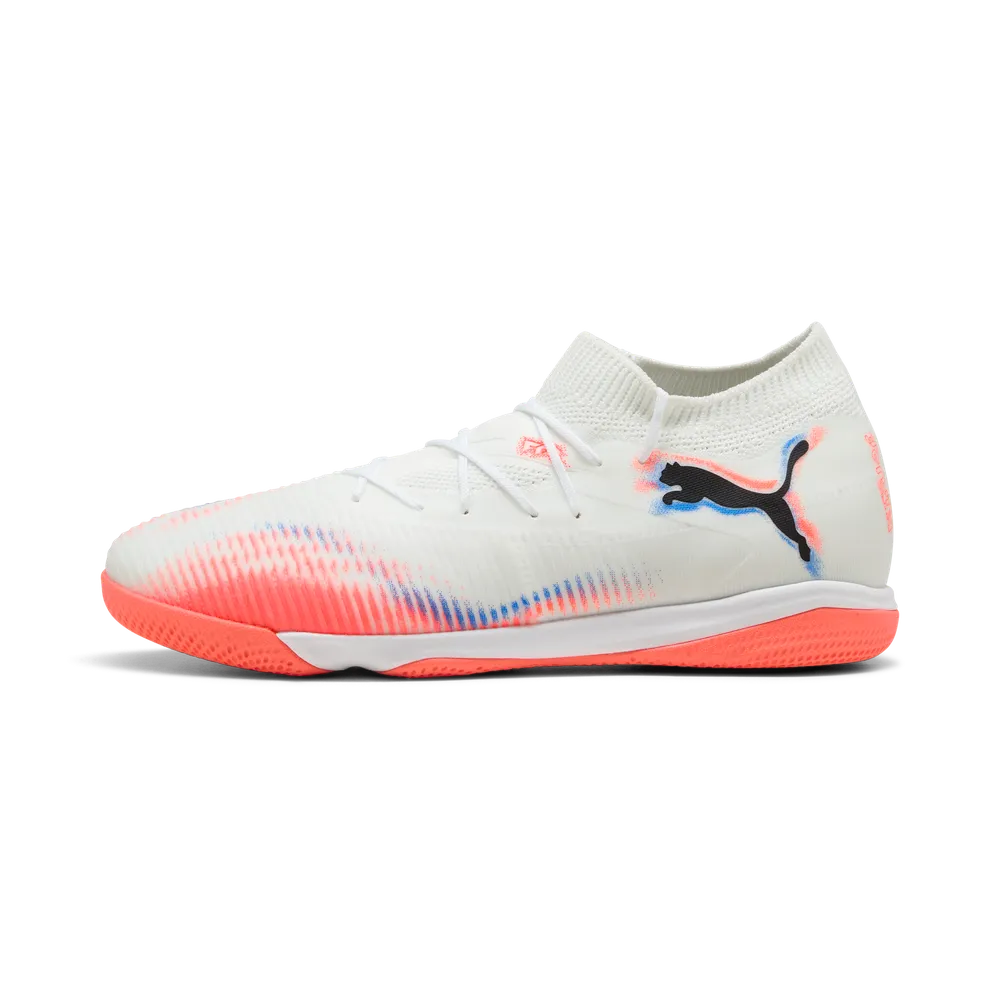 Puma FUTURE 8 MATCH IT Hallenfußballschuhe - White/Black Glowing Red Puma FUTURE 8 MATCH IT Hallenfußballschuhe - White/Black Glowing Red