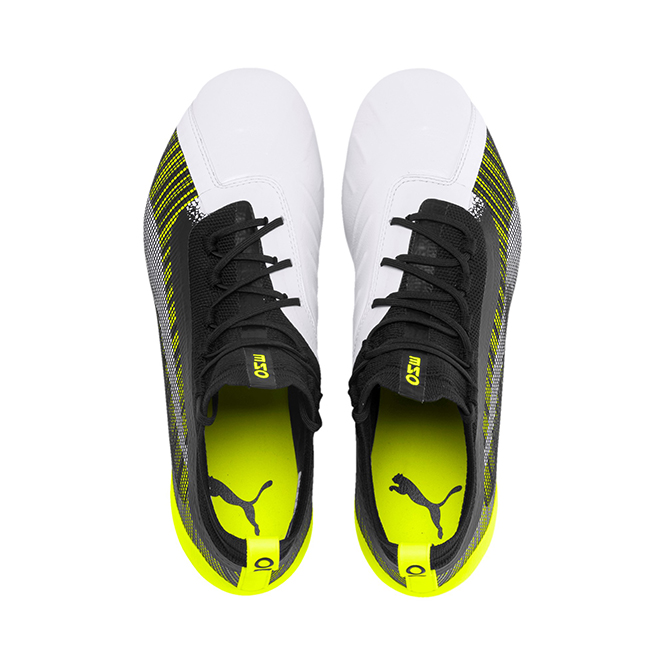 Puma ONE 5.1 Netfit Mx SG Stollenschuh Gelb Schwarz Weiß Puma ONE 5.1 Netfit Mx SG Stollenschuh Gelb Schwarz Weiß