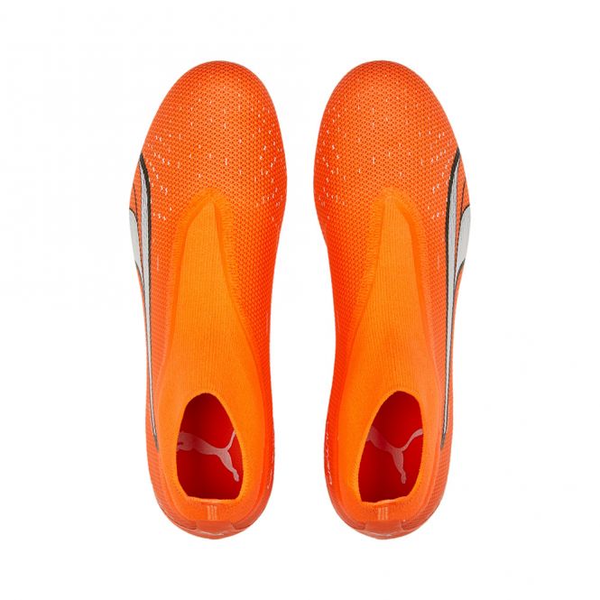 Puma ULTRA MATCH+ LL FG/AG Fussballschuh - ultra orange white blue glimmer