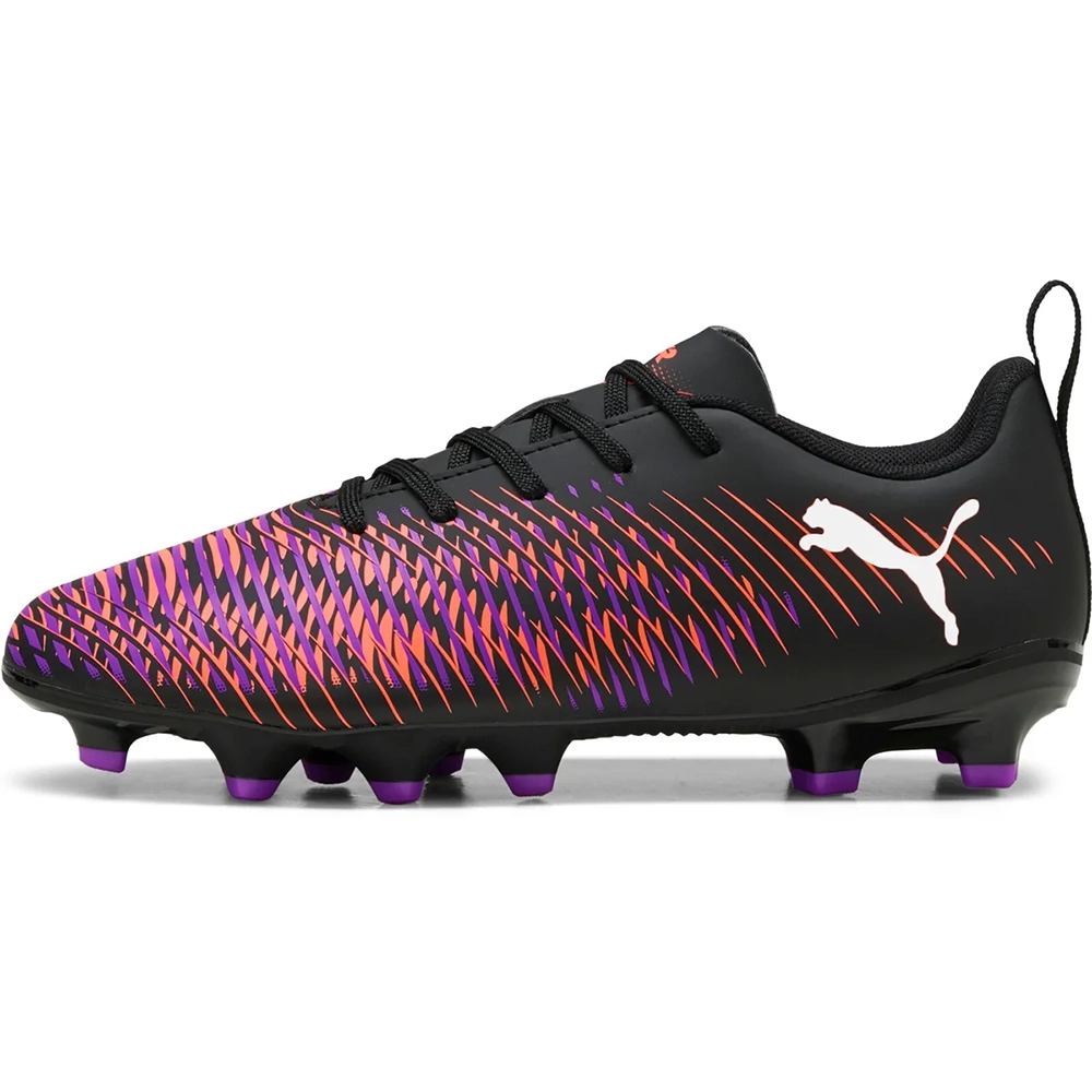 Puma FUTURE 8 PLAY FG/AG Jr Fußballschuhe Kinder – Black White/Glowing Red