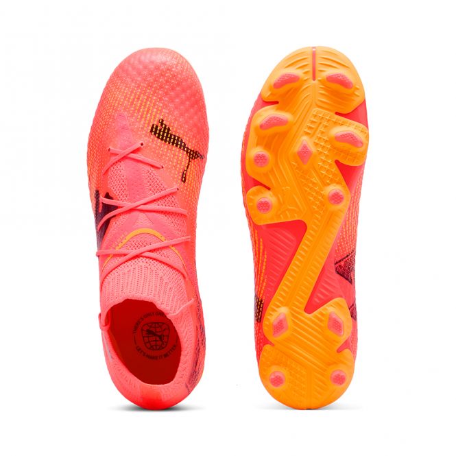 Puma FUTURE 7 PRO FG/AG JR Fussballschuh - Sunset Glow/Black Sun Stream