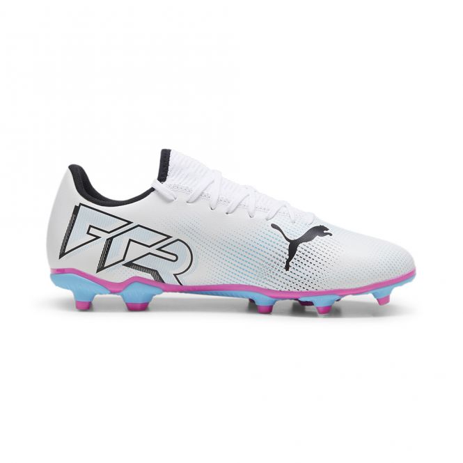 Puma FUTURE 7 PLAY FG/AG Fussballschuh - white poison pink Puma FUTURE 7 PLAY FG/AG Fussballschuh - white poison pink