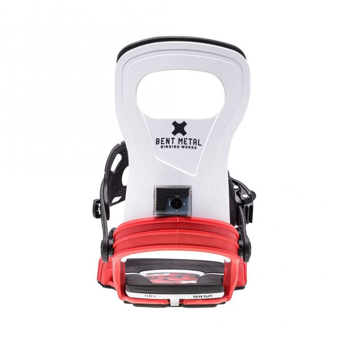 BENT x METAL Bolt Snowboard Bindung - white, red BENT x METAL Bolt Snowboard Bindung - white, red