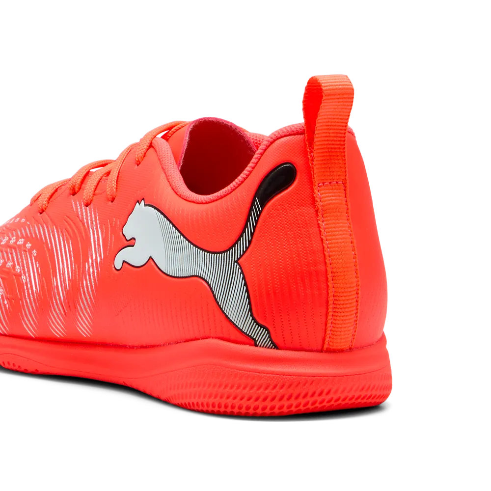 Puma FUTURE 9 PLAY IT Jr Hallenfußballschuhe Kinder – Glowing Red/White/Black/Sliver