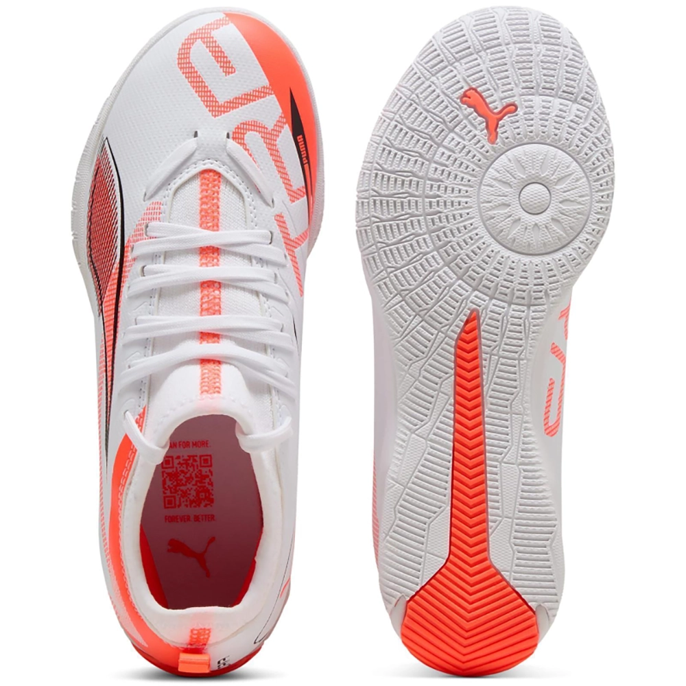 Puma ULTRA 5 MATCH IT + MID Jr Fußballschuhe Kinder – White/Black Glowing Red Puma ULTRA 5 MATCH IT + MID Jr Fußballschuhe Kinder – White/Black Glowing Red