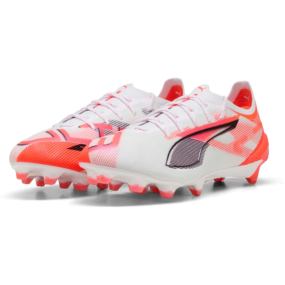 Puma ULTRA 5 ULTIMATE FG Fußballschuhe – White/Black Glowing Red Puma ULTRA 5 ULTIMATE FG Fußballschuhe – White/Black Glowing Red