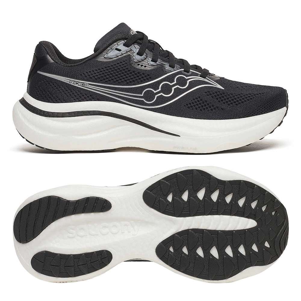 saucony Ride 19 Damen Neutral-Laufschuh - Black | Silver