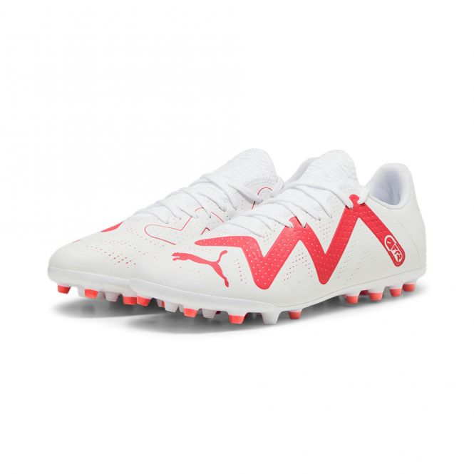 Puma FUTURE PLAY MG Rasen + Kunstrasenschuh - white black fire red Puma FUTURE PLAY MG Rasen + Kunstrasenschuh - white black fire red