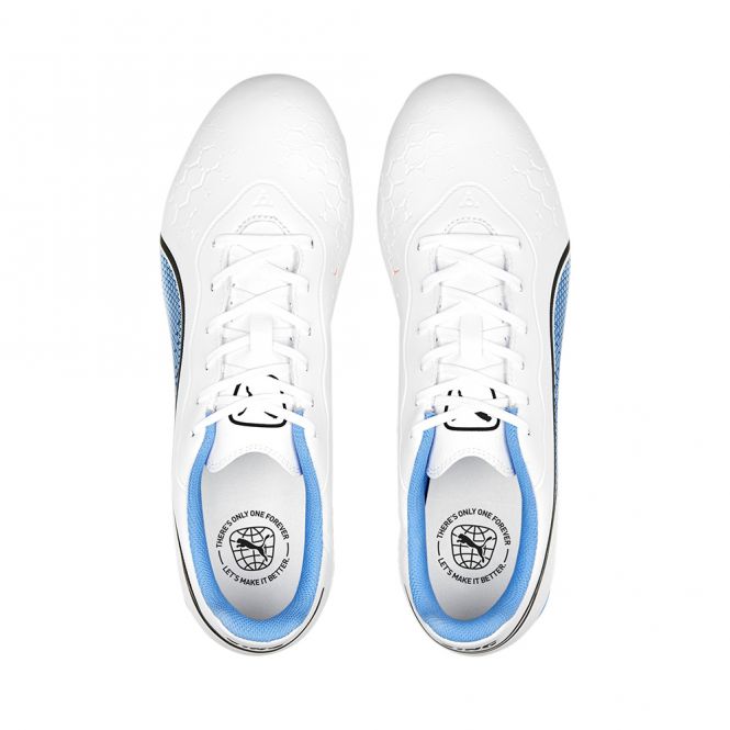 Puma King Match FG/AG Fussballschuh - white blue glimmer Puma King Match FG/AG Fussballschuh - white blue glimmer