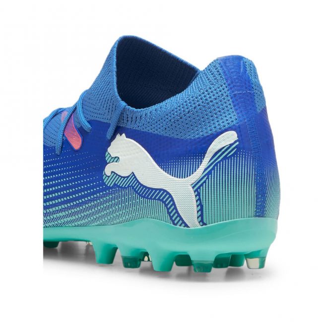 Puma FUTURE 7 MATCH MG Rasen + Kunstrasenschuh - Bluemazing/Weiß/Electric Peppermint