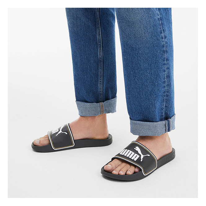 PUMA Leadcat FTR Badeschuhe Herren - black, team gold PUMA Leadcat FTR Badeschuhe Herren - black, team gold