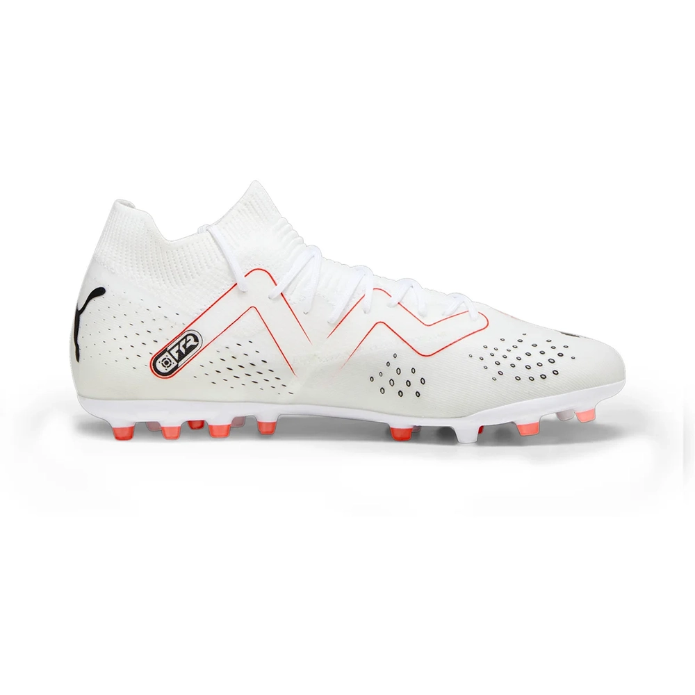 Puma FUTURE MATCH MG Fußballschuhe - White/Black/Fire Red Puma FUTURE MATCH MG Fußballschuhe - White/Black/Fire Red