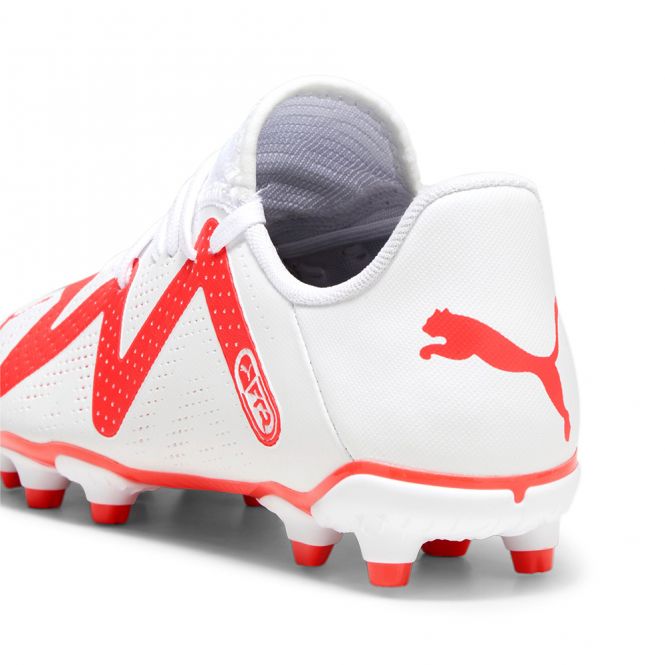 Puma FUTURE PLAY FG/AG JR Fussballschuh - white black fire red Puma FUTURE PLAY FG/AG JR Fussballschuh - white black fire red