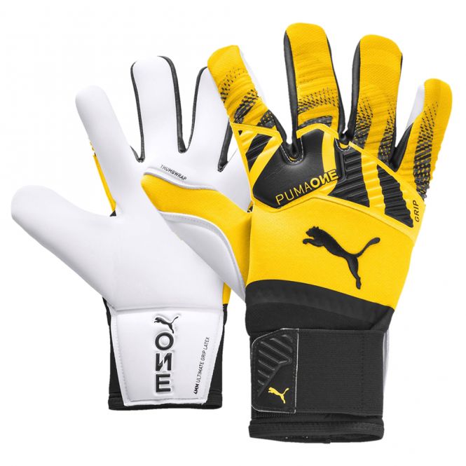 Puma One Grip 1 Hybrid Pro Torwarthandschuhe - gelb/schwarz Puma One Grip 1 Hybrid Pro Torwarthandschuhe - gelb/schwarz