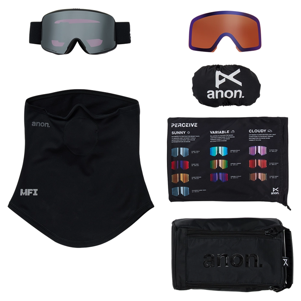 ANON M6 Goggles Skibrille + Bonus Lens + MFI® Face Mask ANON M6 Goggles Skibrille + Bonus Lens + MFI® Face Mask