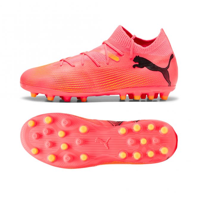 Puma FUTURE 7 MATCH MG JR Rasen + Kunstrasenschuh - Sunset Glow/Black Sun Stream