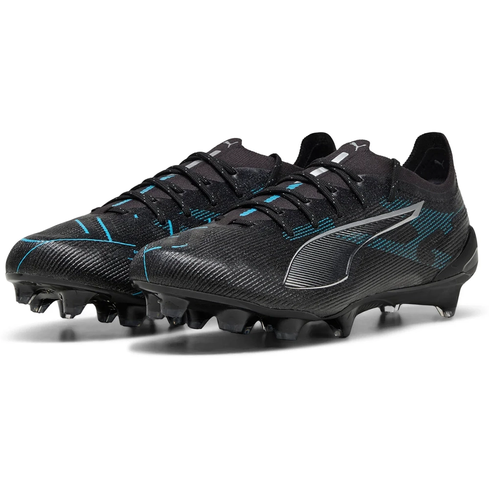 Puma ULTRA 5 ULTIMATE FG Fußballschuhe – Black/Silver/Bright Aqua