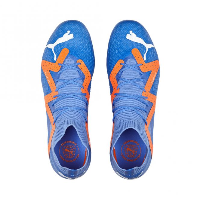 Puma FUTURE PRO FG/AG Fussballschuh - Blue Glimmer White Ultra Orange Puma FUTURE PRO FG/AG Fussballschuh - Blue Glimmer White Ultra Orange