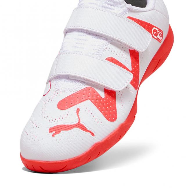 Puma FUTURE PLAY IT V JR Hallenschuh - white black fire red