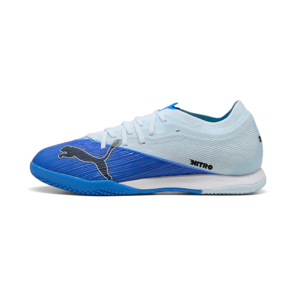 Puma ULTRA NITRO 7 MATCH IT Hallenfußballschuhe – Ultra Blue / Icy Blue / Black / Lime Squeeze