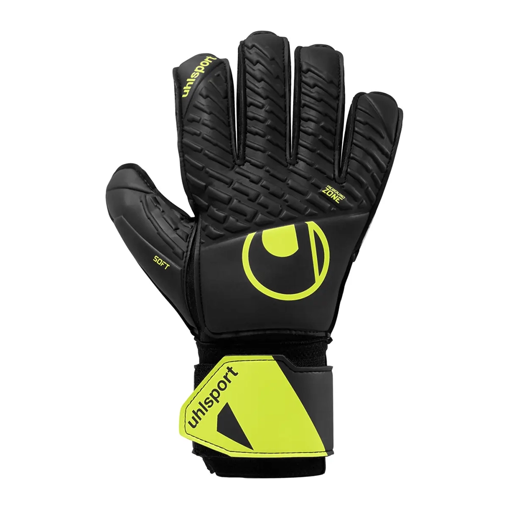Uhlsport FM Soft Flex Frame Kinder Torwarthandschuh – schwarz/fluo gelb