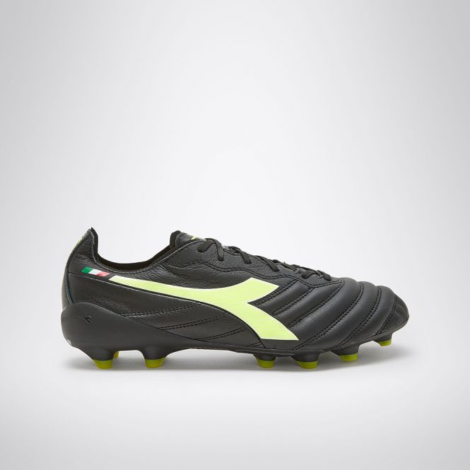 diadora BRASIL ELITE2 TECH ITA LPX Fussballschuh - schwarz gelb diadora BRASIL ELITE2 TECH ITA LPX Fussballschuh - schwarz gelb