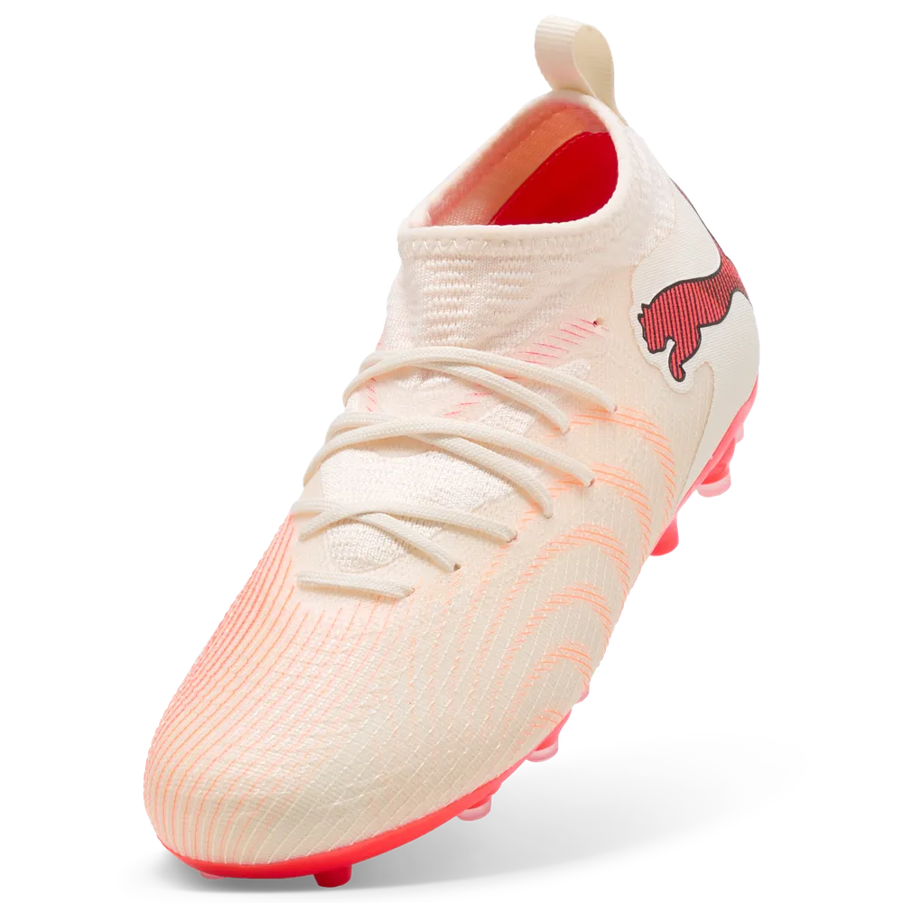 Puma FUTURE 9 MATCH MG Fußballschuhe Kinder – Sugared Almond / White Ultra Red / Black