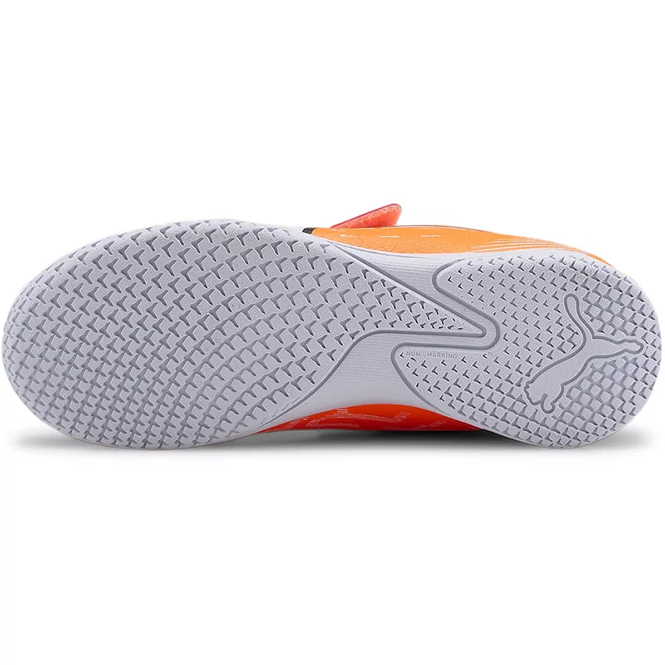 Puma ULTRA PLAY IT V JR Hallenschuh - orange white blue glimmer