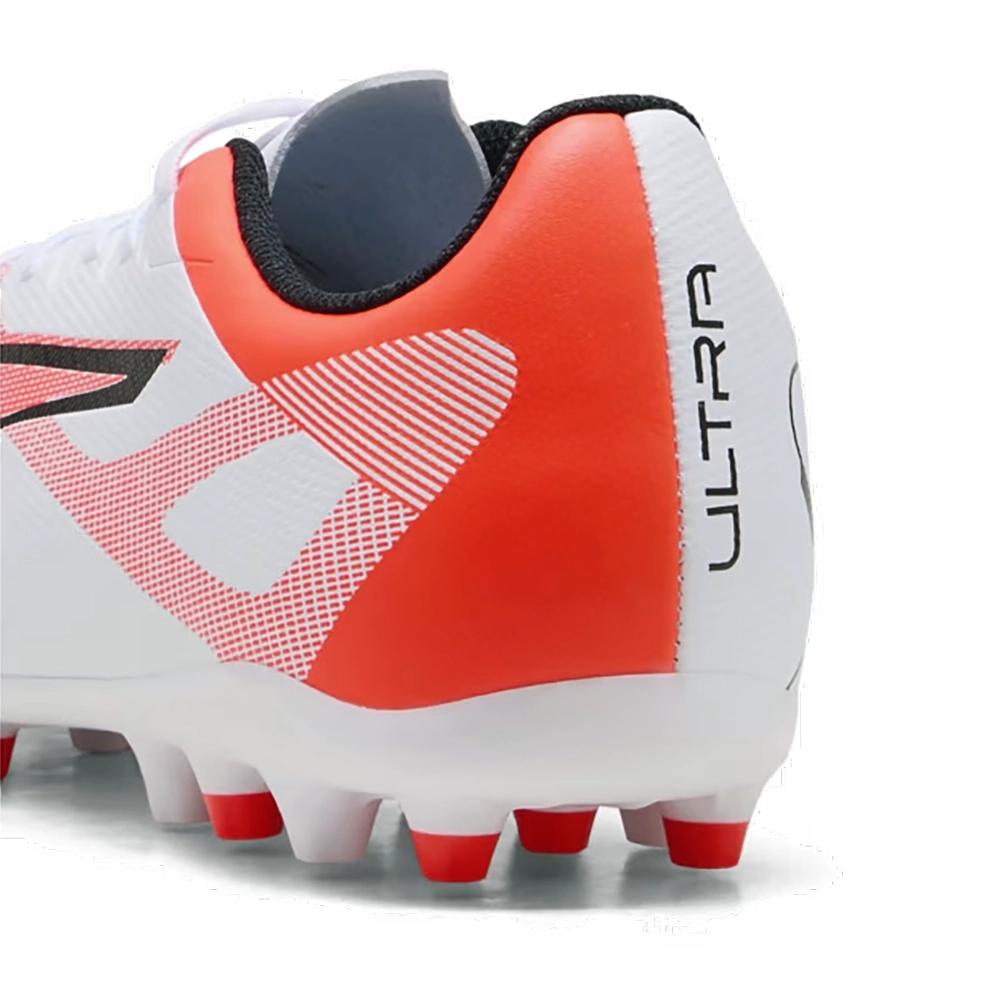 Puma ULTRA 5 PLAY MG Fußballschuhe – White/Black Glowing Red