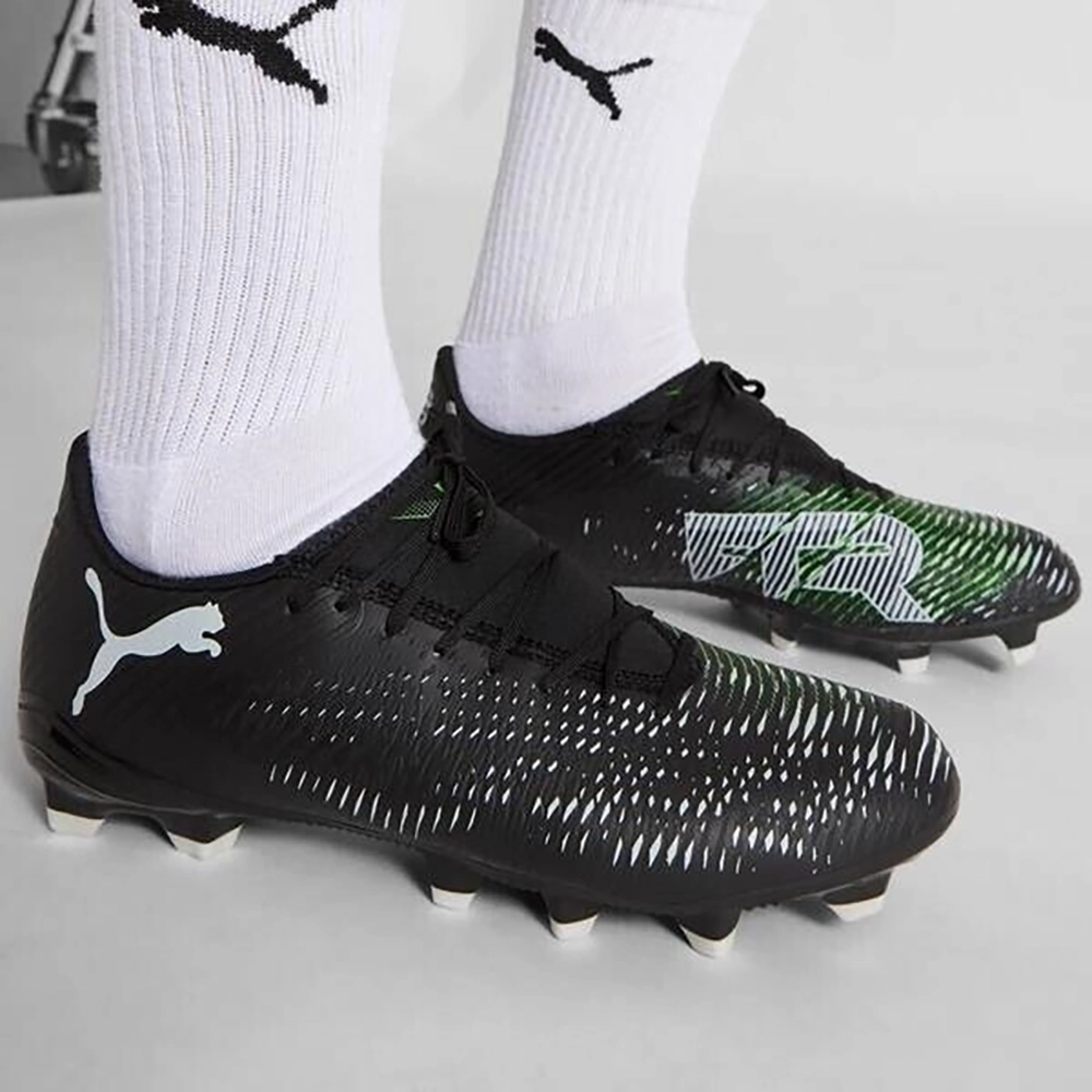 Puma FUTURE 8 PLAY FG/AG Fußballschuhe – Black/Cool Light Gray/Fluo Green