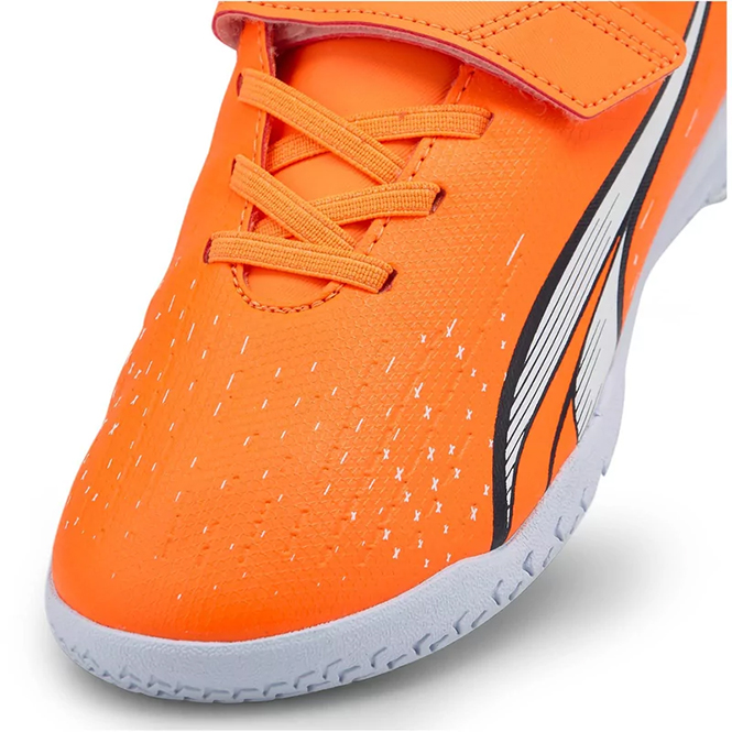 Puma ULTRA PLAY IT V JR Hallenschuh - orange white blue glimmer Puma ULTRA PLAY IT V JR Hallenschuh - orange white blue glimmer