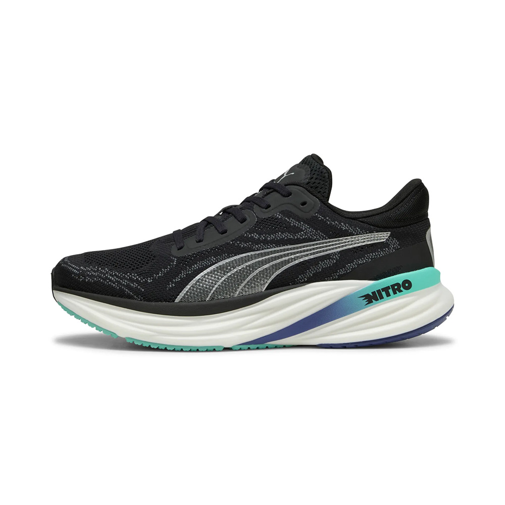 Puma Magnify NITRO™ 2 Laufschuhe für Herren - Black-Aquatic-Blue