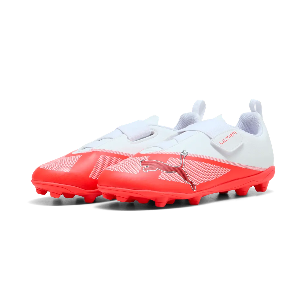 Puma ULTRA 7 PLAY V FG/AG RB Fußballschuhe Kinder – Ultra Red / Black / White