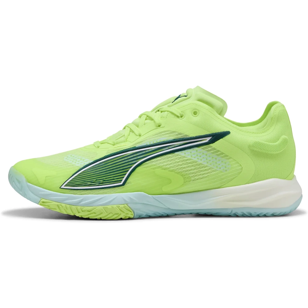 PUMA Accelerate NITRO™ SQD 4 Hallenschuhe – Light Green/White/Silver