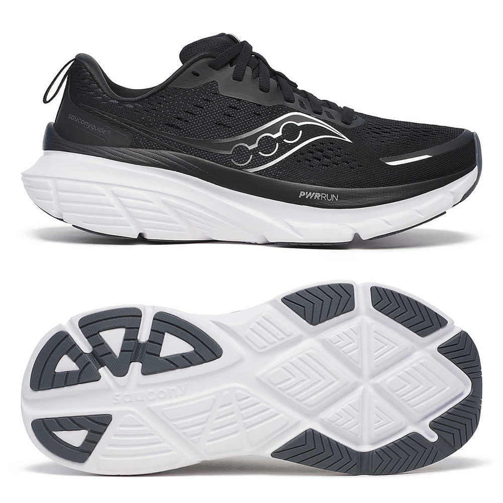 saucony Guide 18 Damen Stabilität- Laufschuh - Black | White