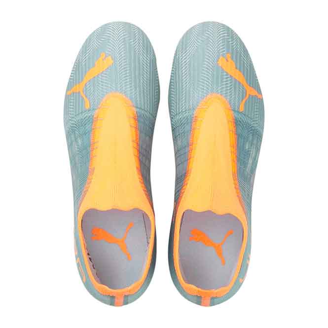 Puma ULTRA 3.4 FG/AG Jr. Fussballschuh - diamond silver neon citrus