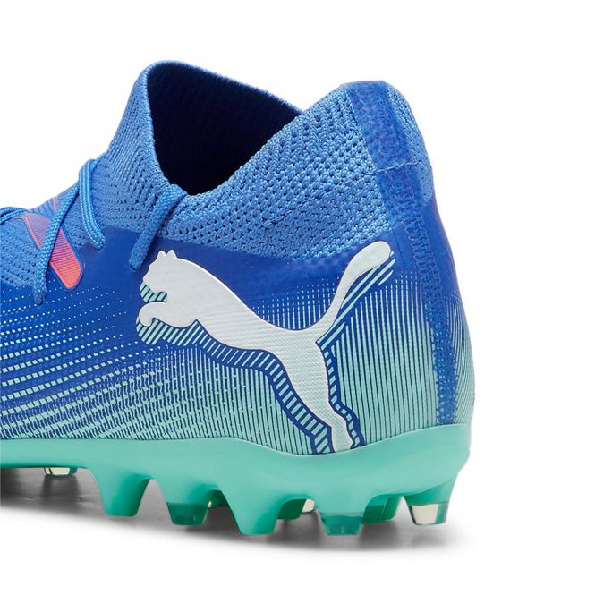 Puma FUTURE 7 MATCH MG JR Rasen + Kunstrasenschuh - Bluemazing/Weiß/Electric Peppermint