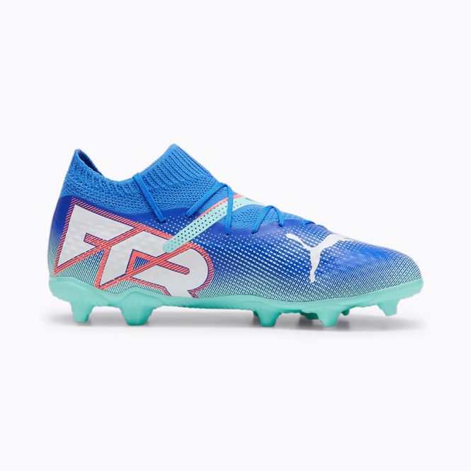 Puma FUTURE 7 PRO FG/AG JR Fussballschuh - Bluemazing/Weiß/Electric Peppermint