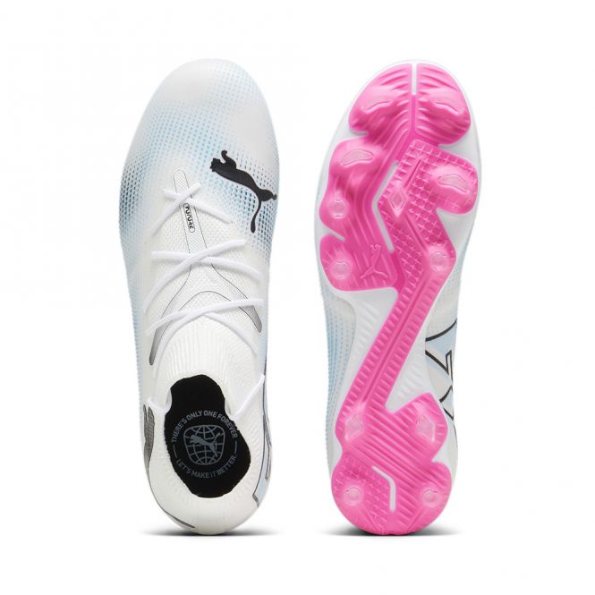 Puma FUTURE 7 MATCH FG/AG Fussballschuh - white poison pink Puma FUTURE 7 MATCH FG/AG Fussballschuh - white poison pink