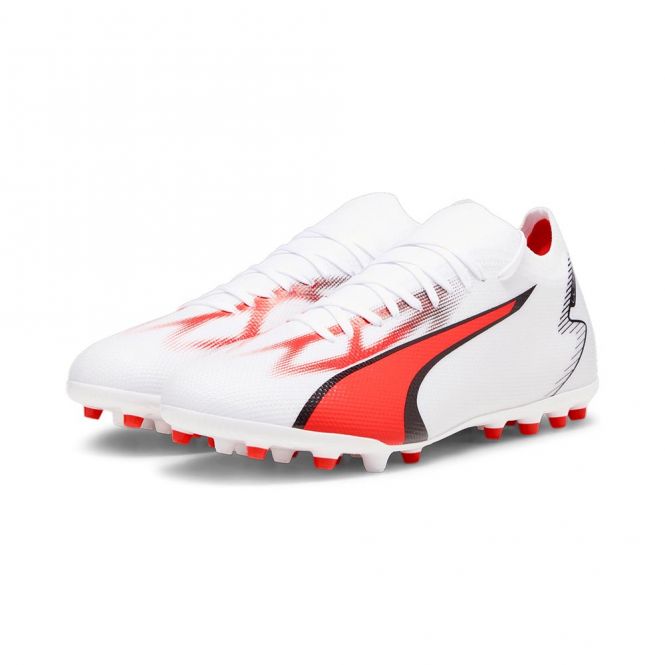 Puma ULTRA MATCH MG Rasen + Kunstrasenschuh - white black fire red Puma ULTRA MATCH MG Rasen + Kunstrasenschuh - white black fire red